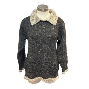 VTG Irish Hand Loomed Wool Sweater Classical Culture by Rossan Sz. S